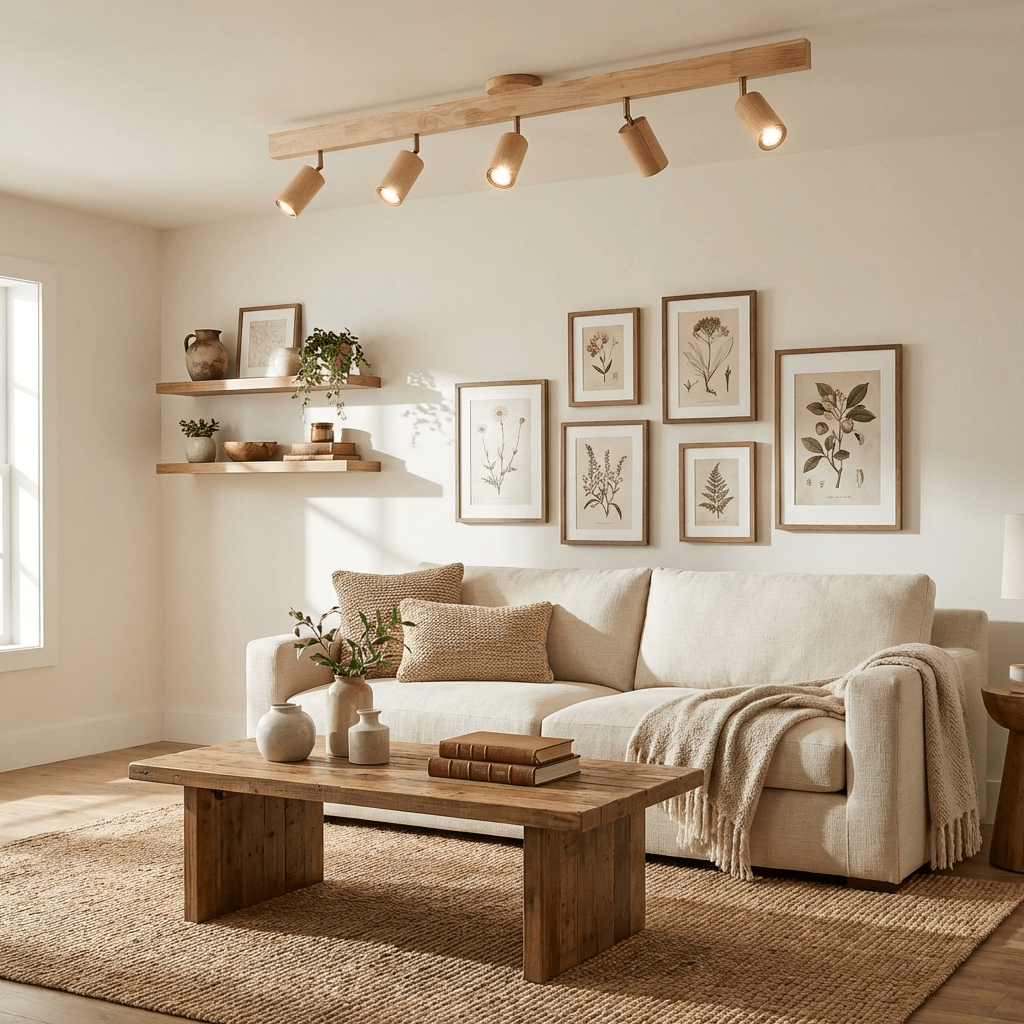 Natural Wood Beam Spotlight Light – detail 2