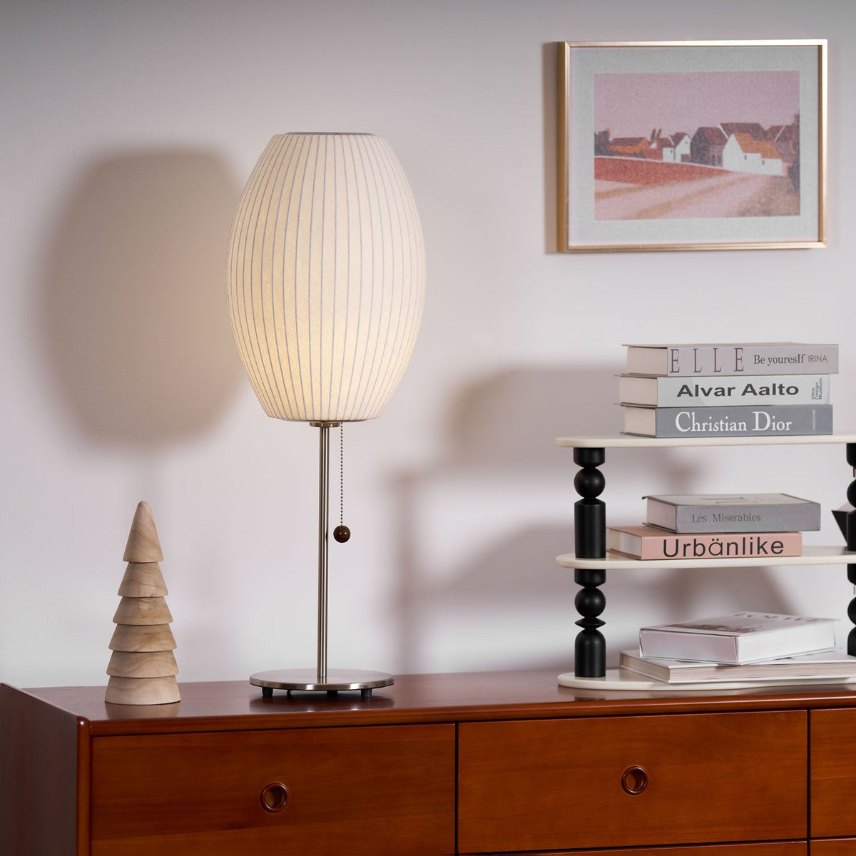 Faux Silk Bubble Table Lamp – detail 6