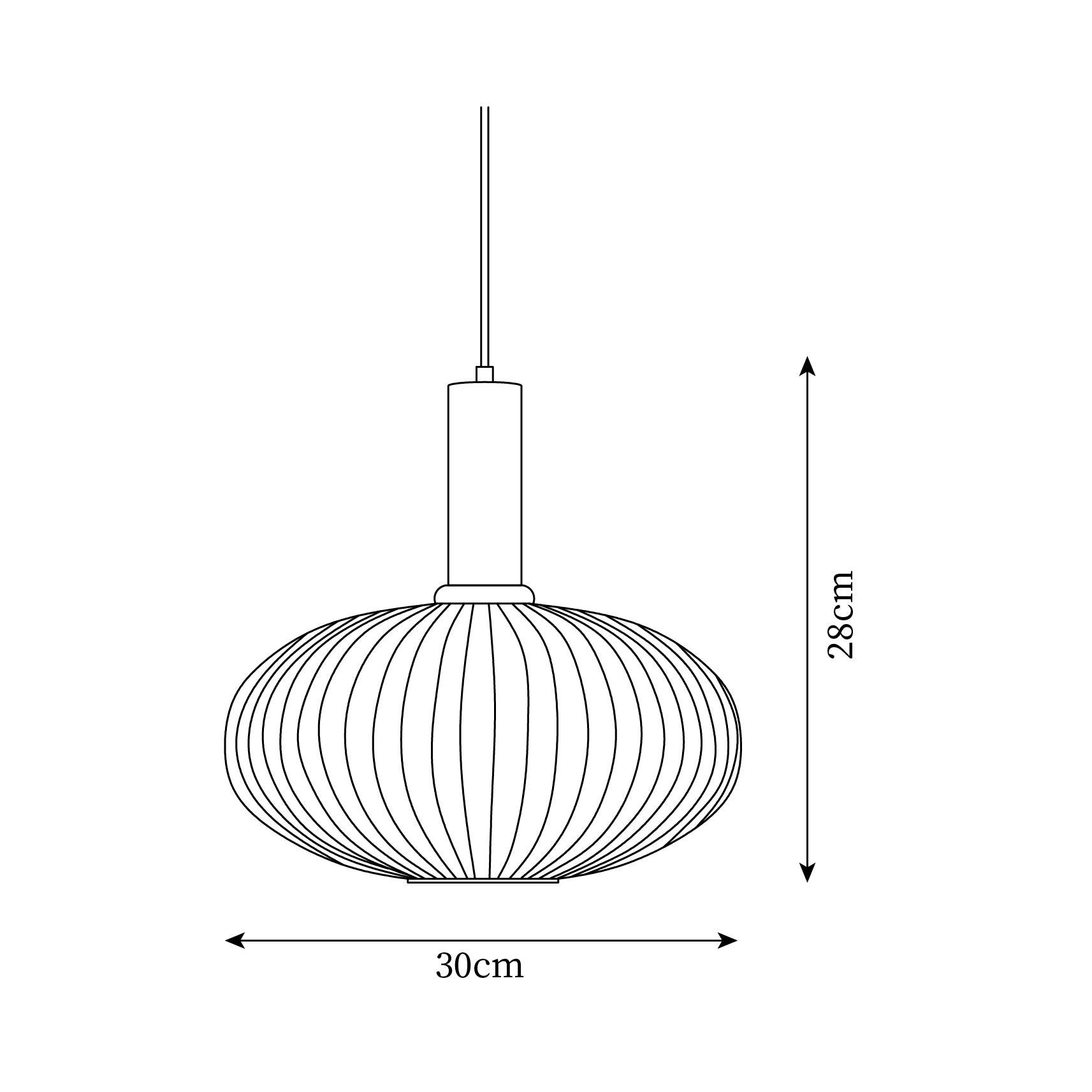 Sagemarro Ribbed Pendant Light