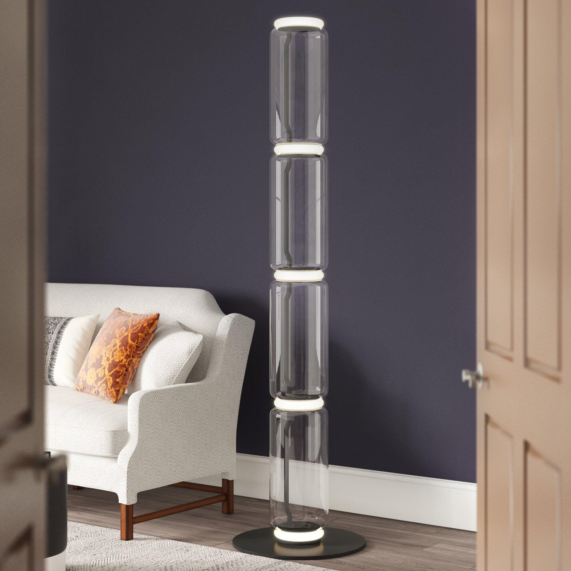 Mevvilzo Cylindrical Glass Floor Lamp