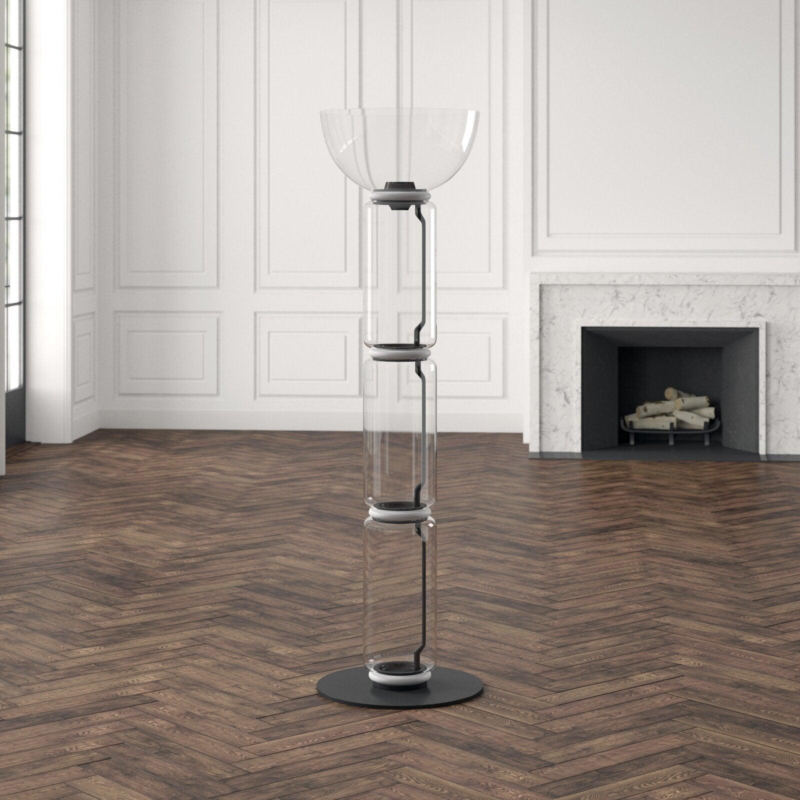 Mevvilzo Cylindrical Glass Floor Lamp