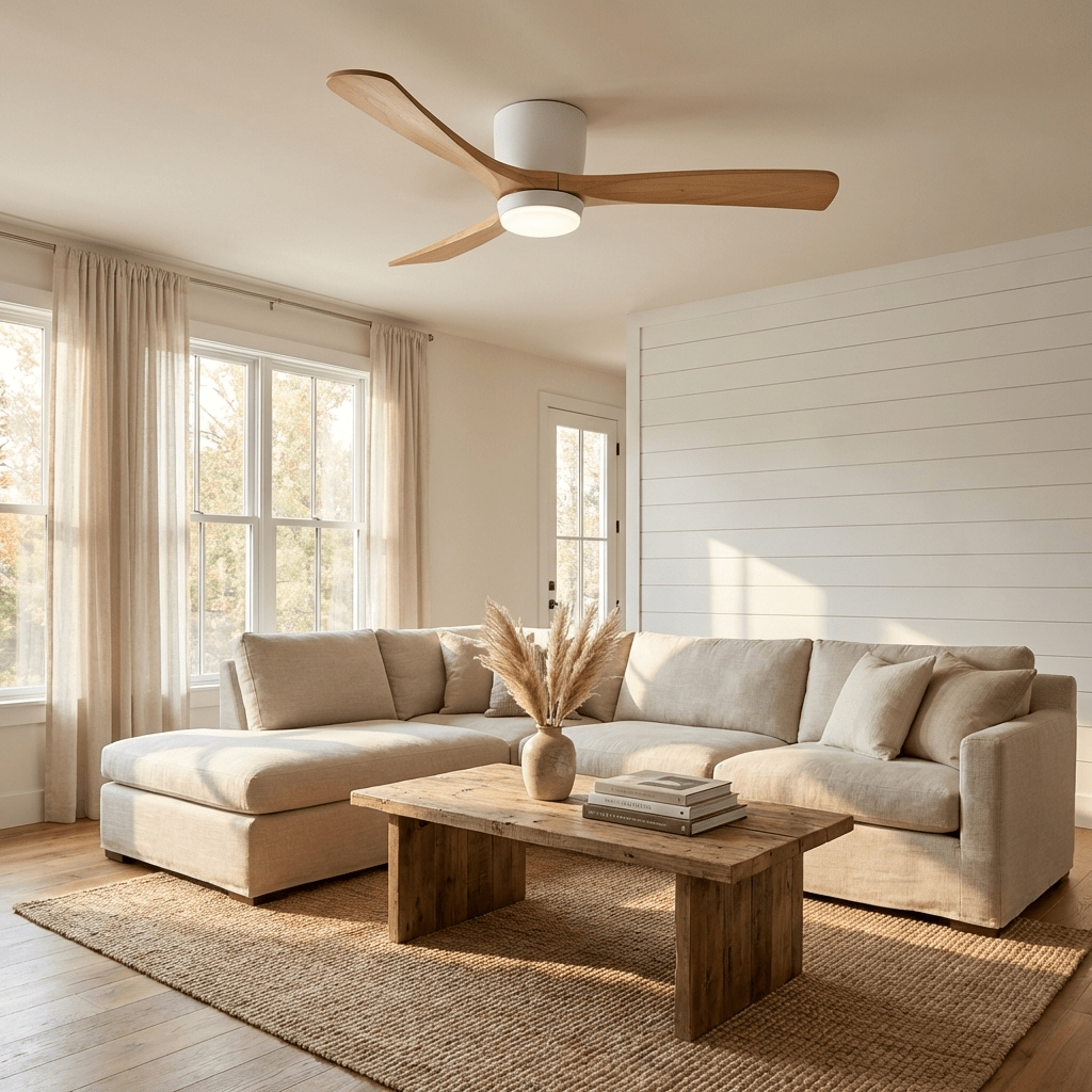 Nordic Wooden Ceiling Fan Light – detail 9