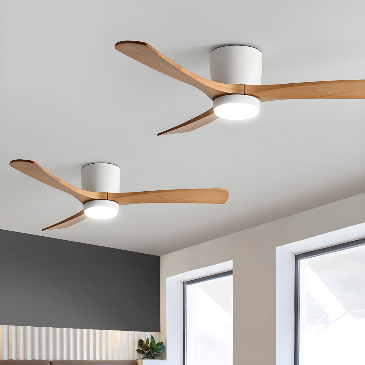 Nordic Wooden Ceiling Fan Light – detail 32