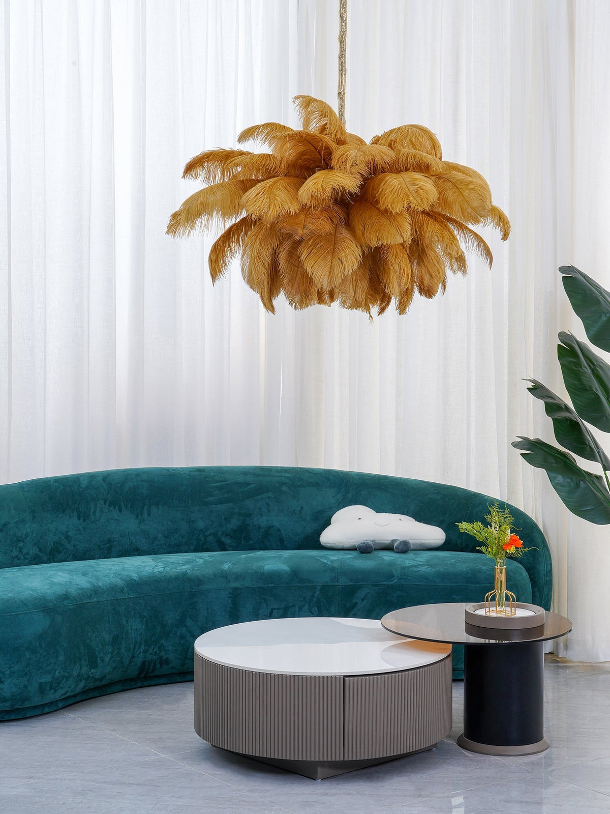 Ostrich Feather Chandeliers – detail 14