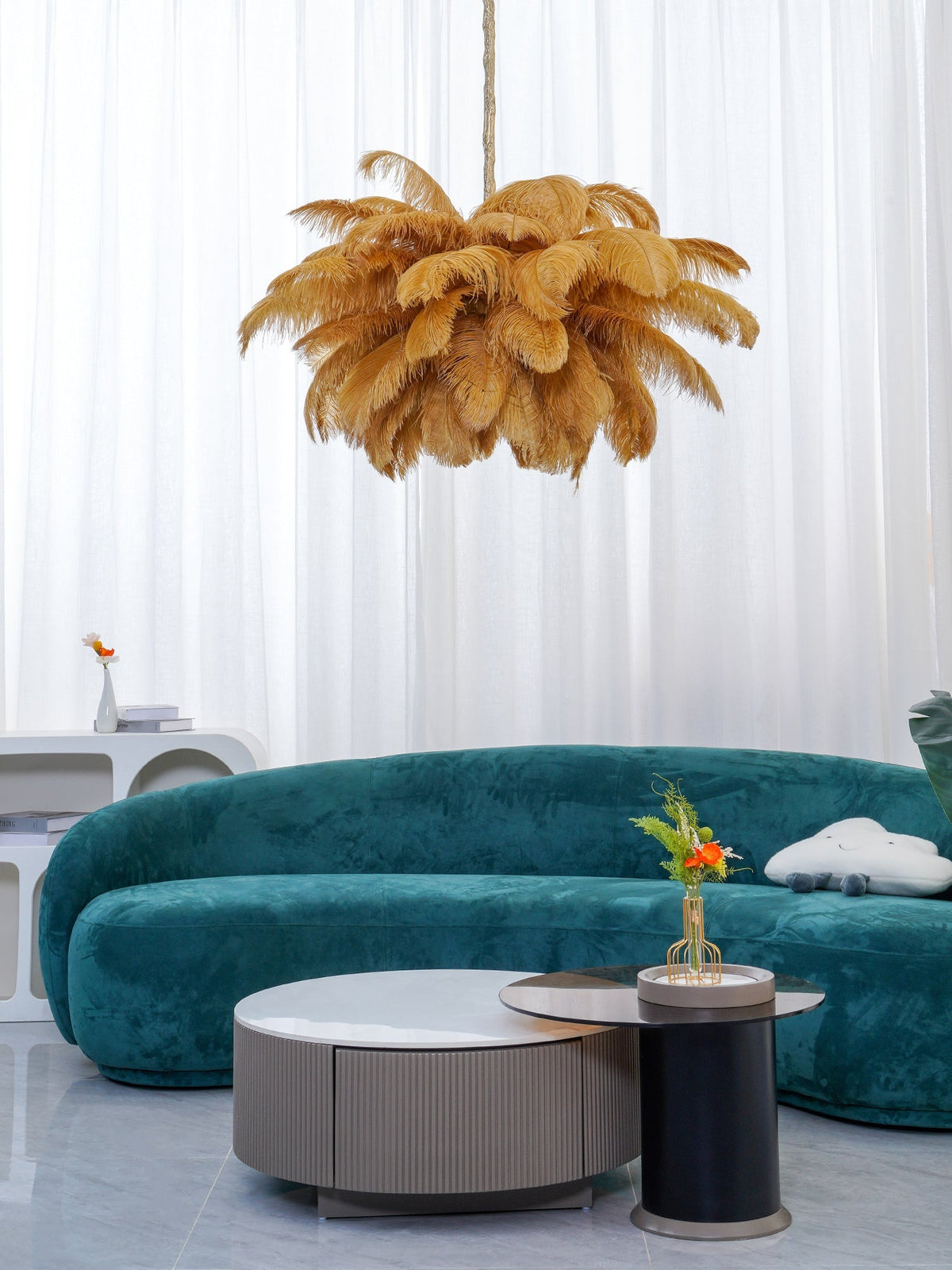 Ostrich Feather Chandeliers – detail 17