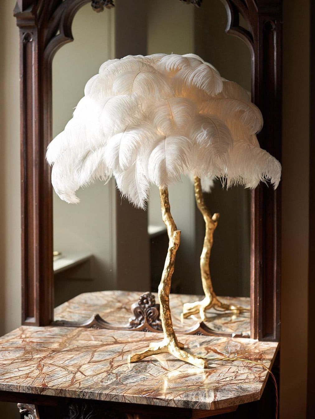 Ostrich Feather Table Lamp – detail 35