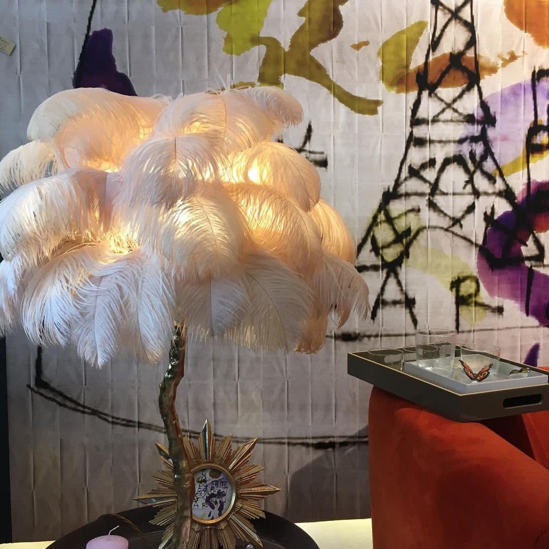 Dekorfine Ostrich Feather Table Lamp — Detail View 45