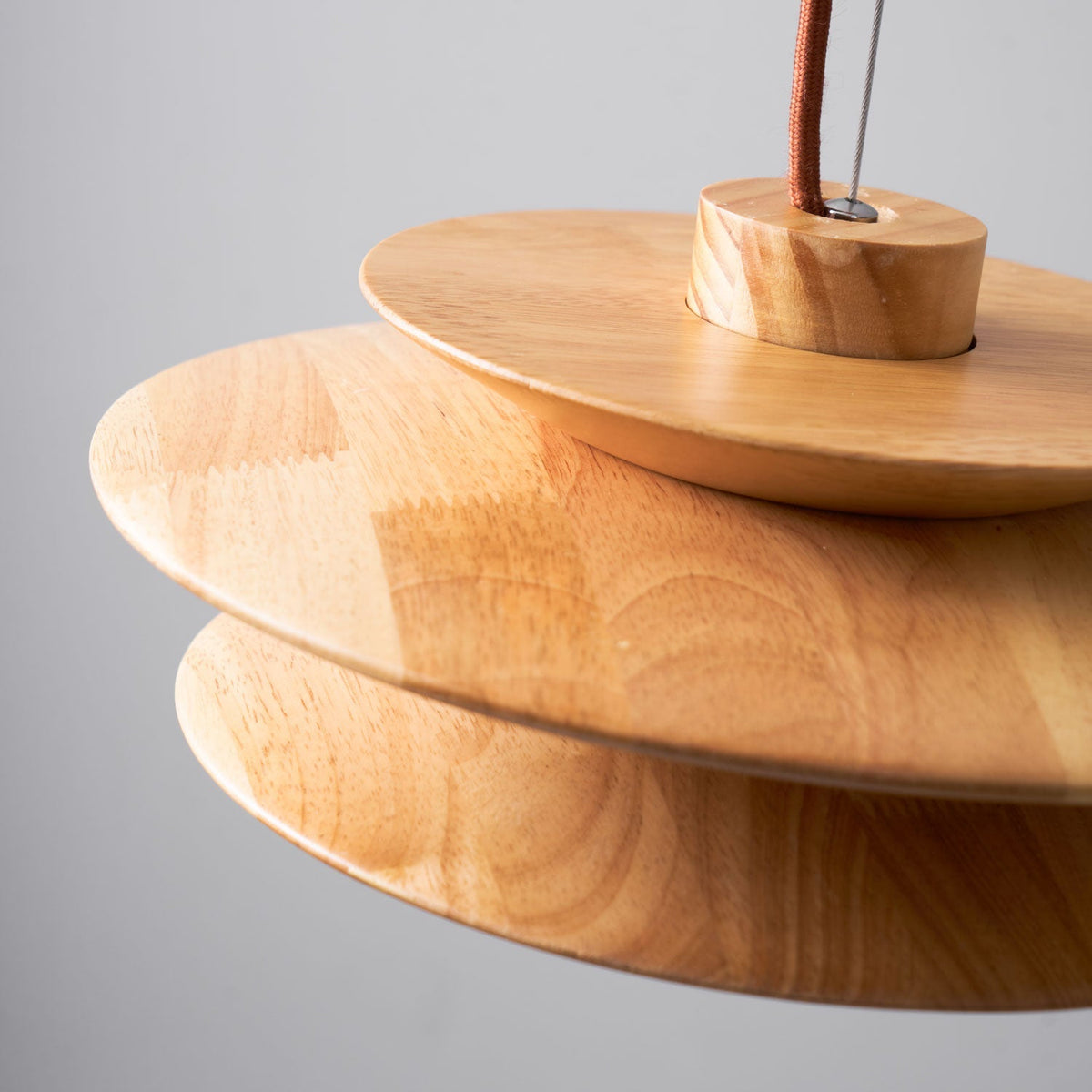 Cascade Wooden Disc Pendant Lamp – detail 24