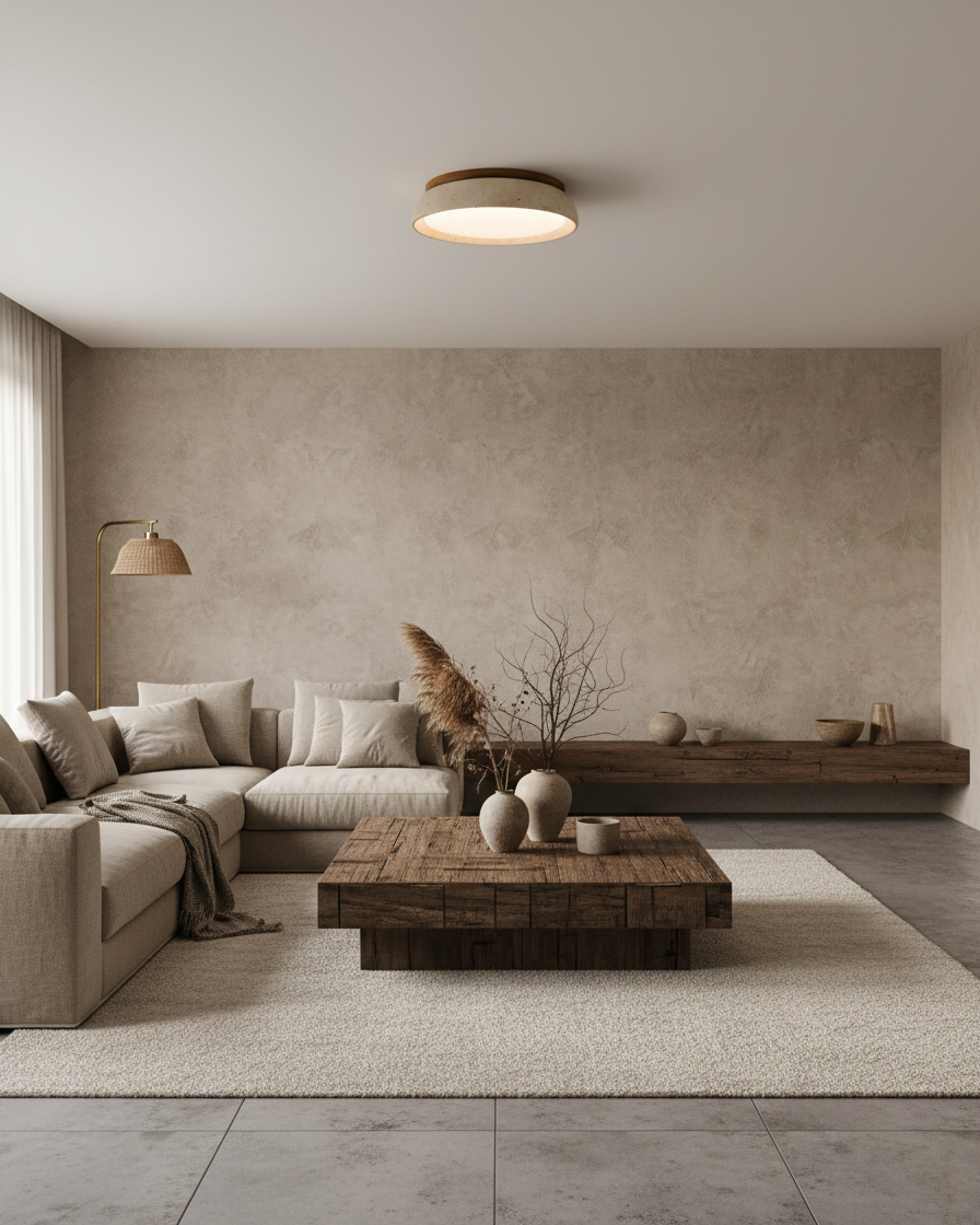 Zanli Travertine Ceiling Light