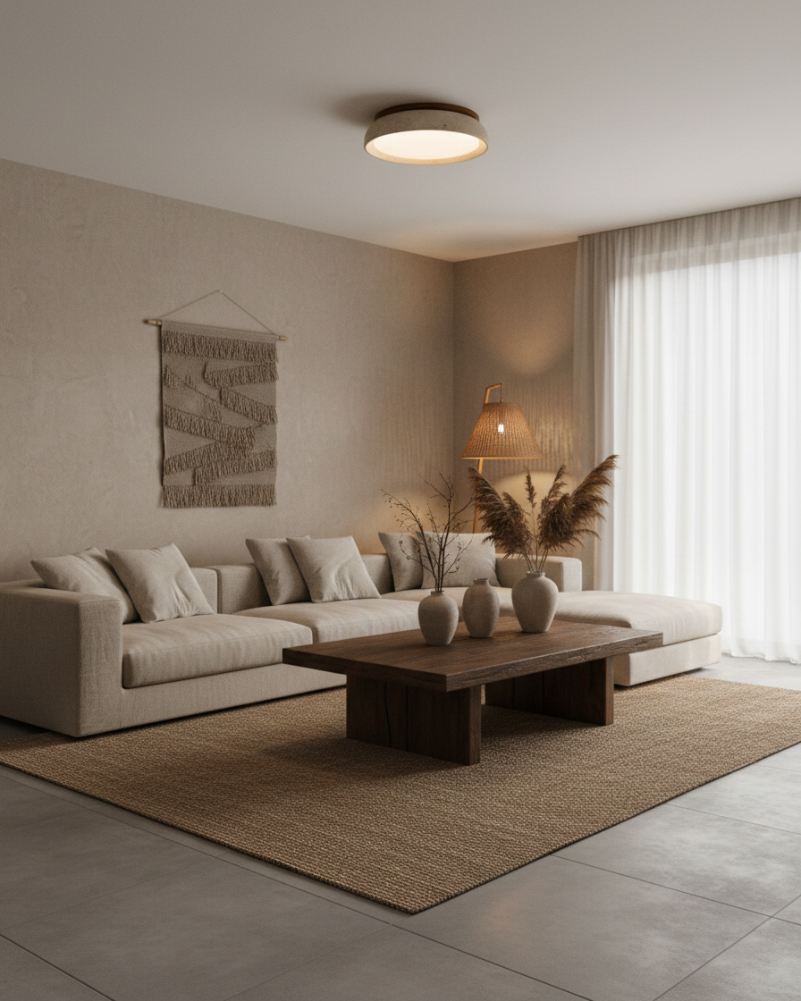 Zanli Travertine Ceiling Light