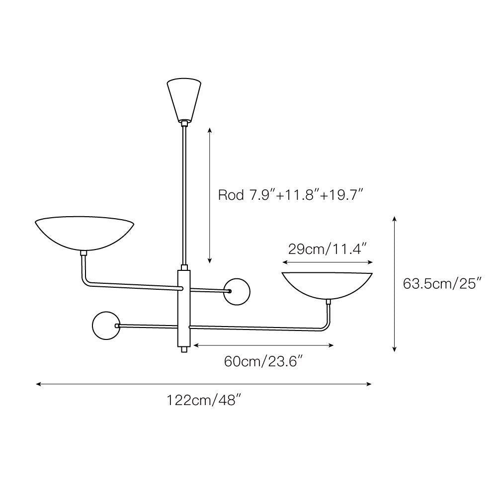Bexroor Twin Arm Chandelier