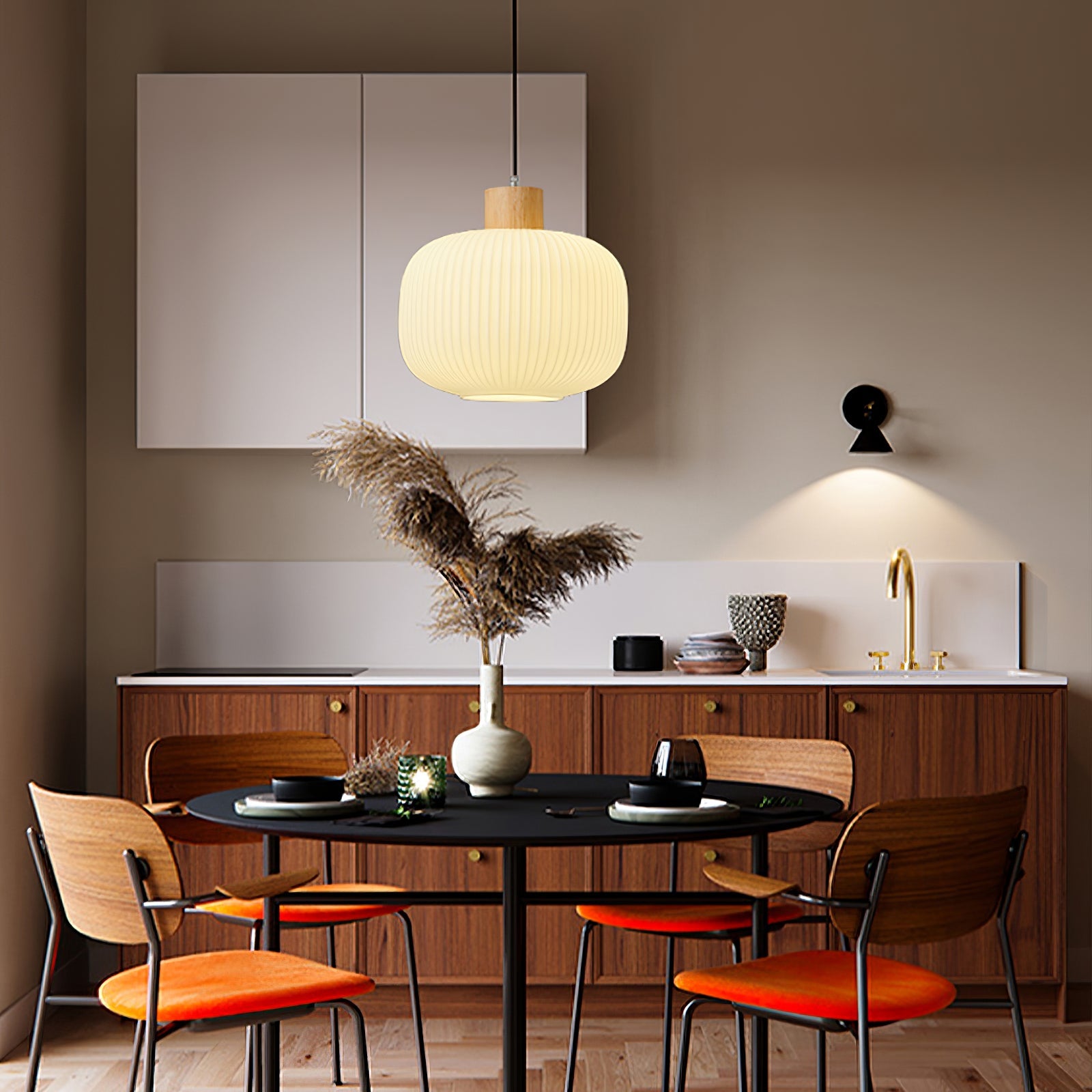 Finwyn Ribbed Pendant Light
