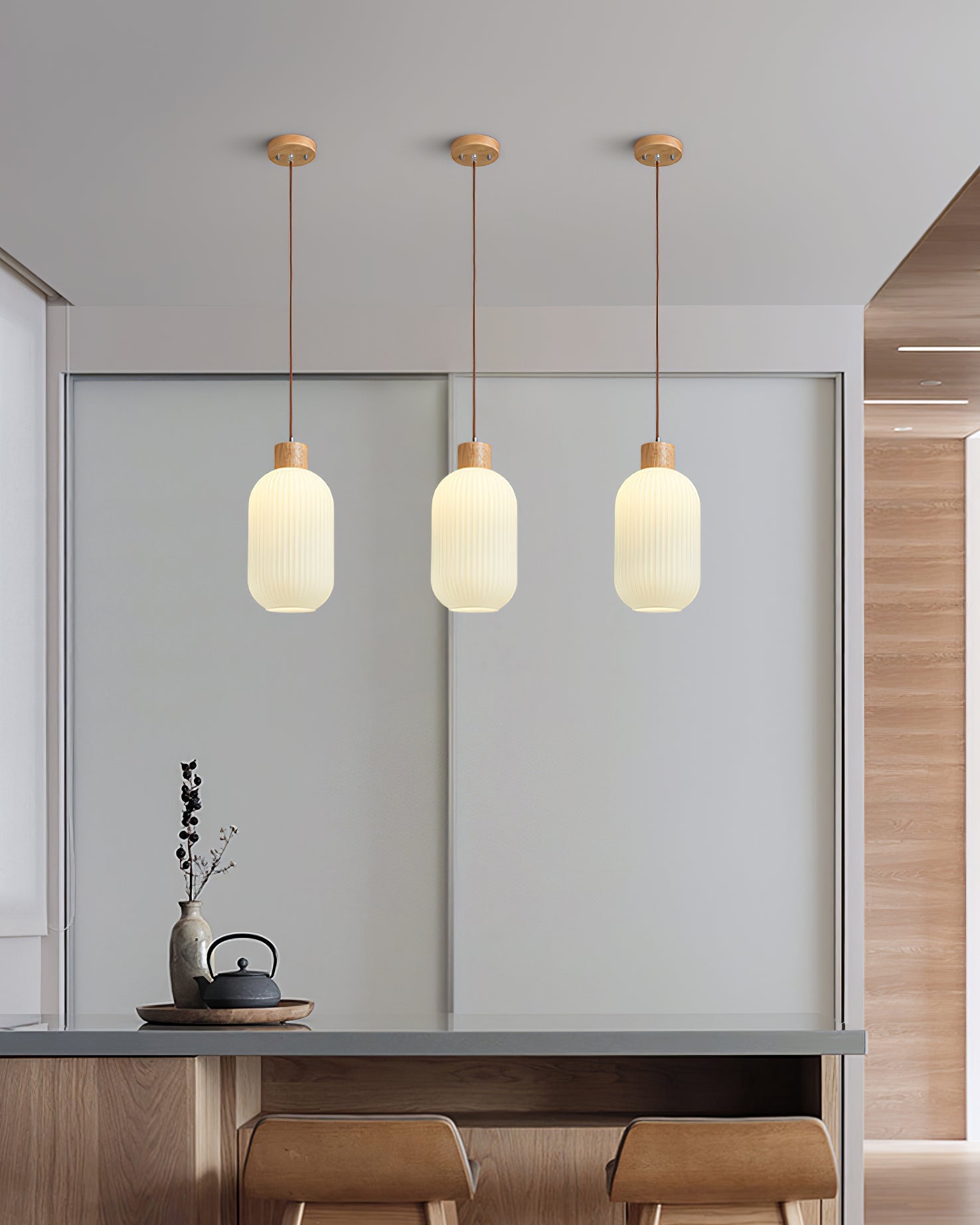 Pavale Ribbed Pendant Light
