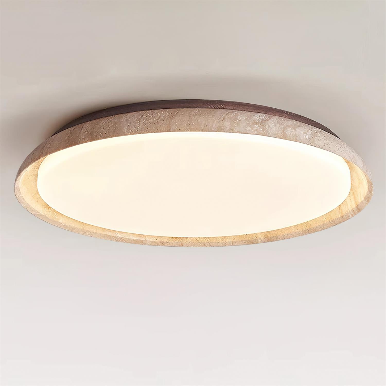 Bareno Round Travertine Ceiling Light