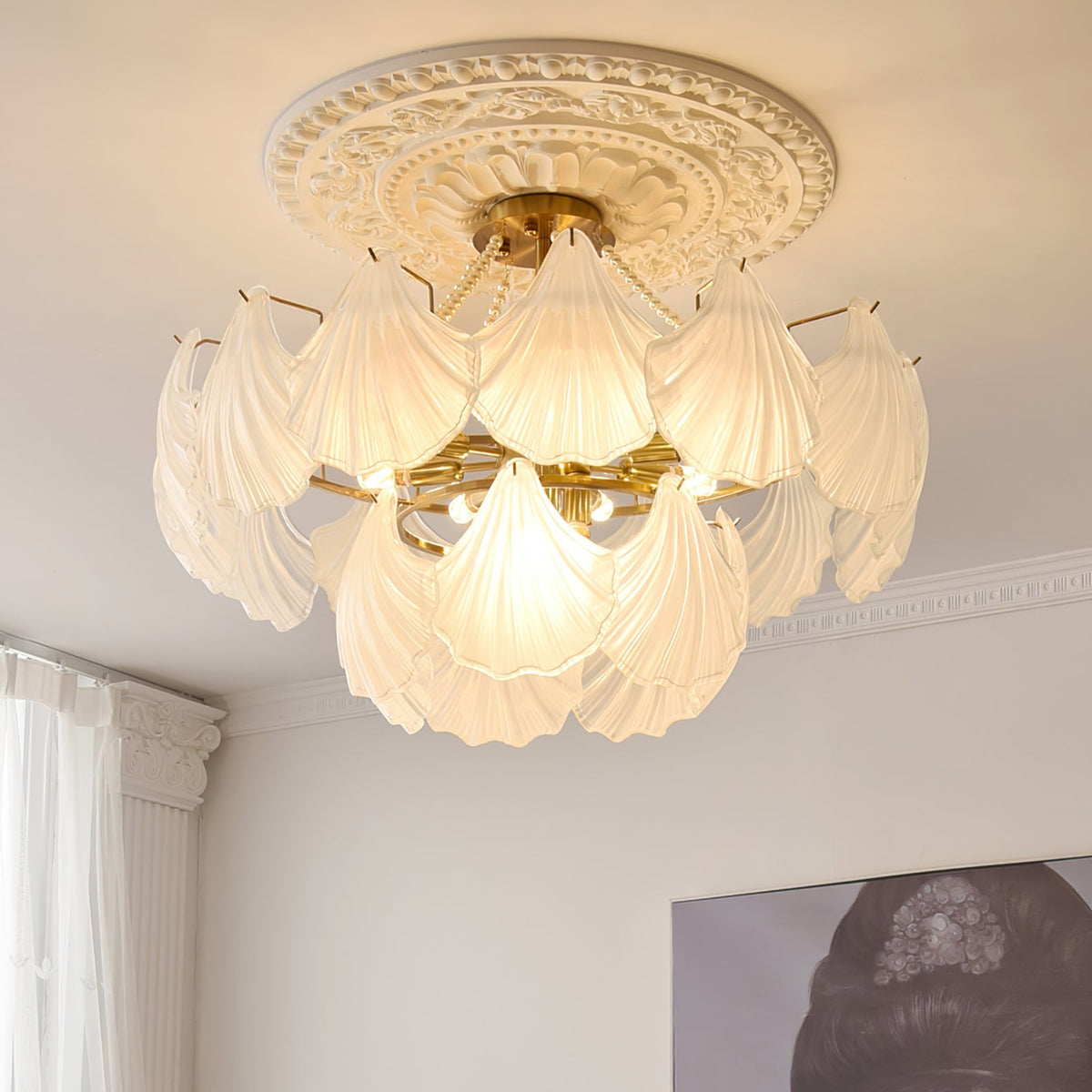 Scallop Shell Chandelier – detail 16