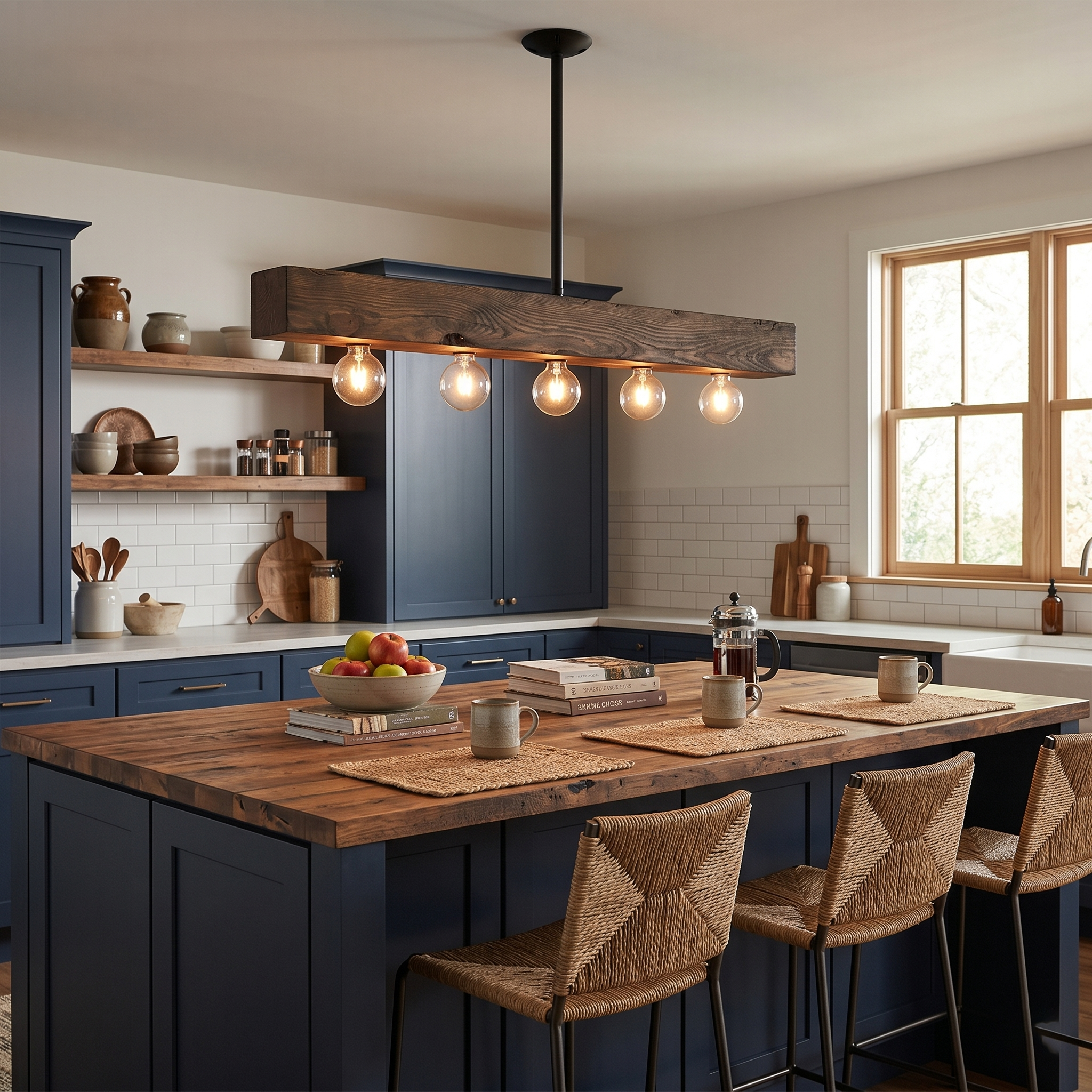 Talivan Linear Wooden Chandelier