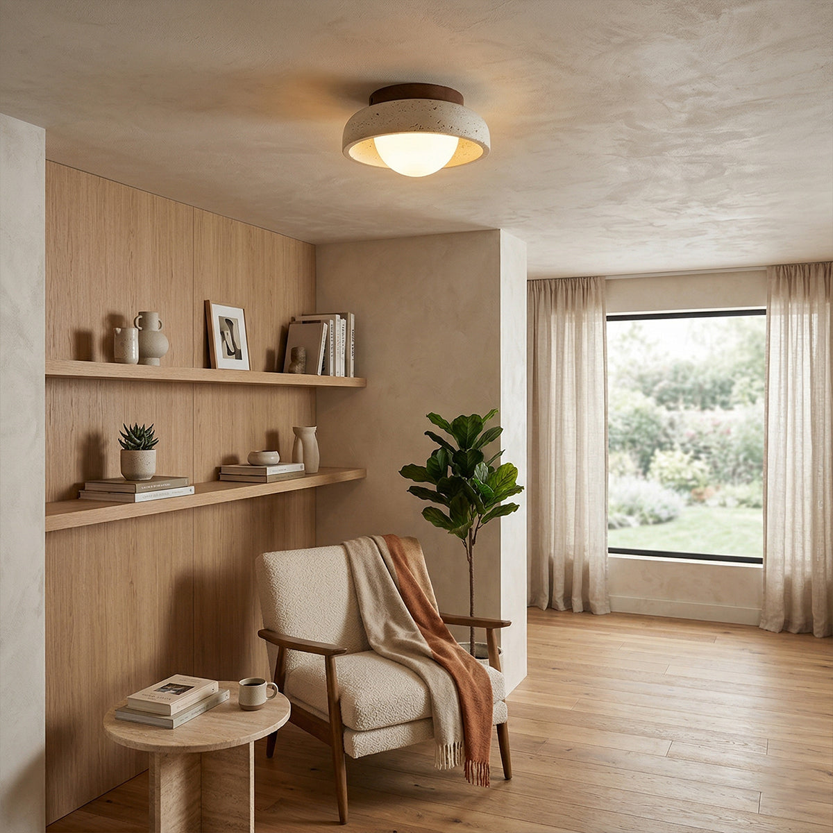 Kirocove Travertine Ceiling Light