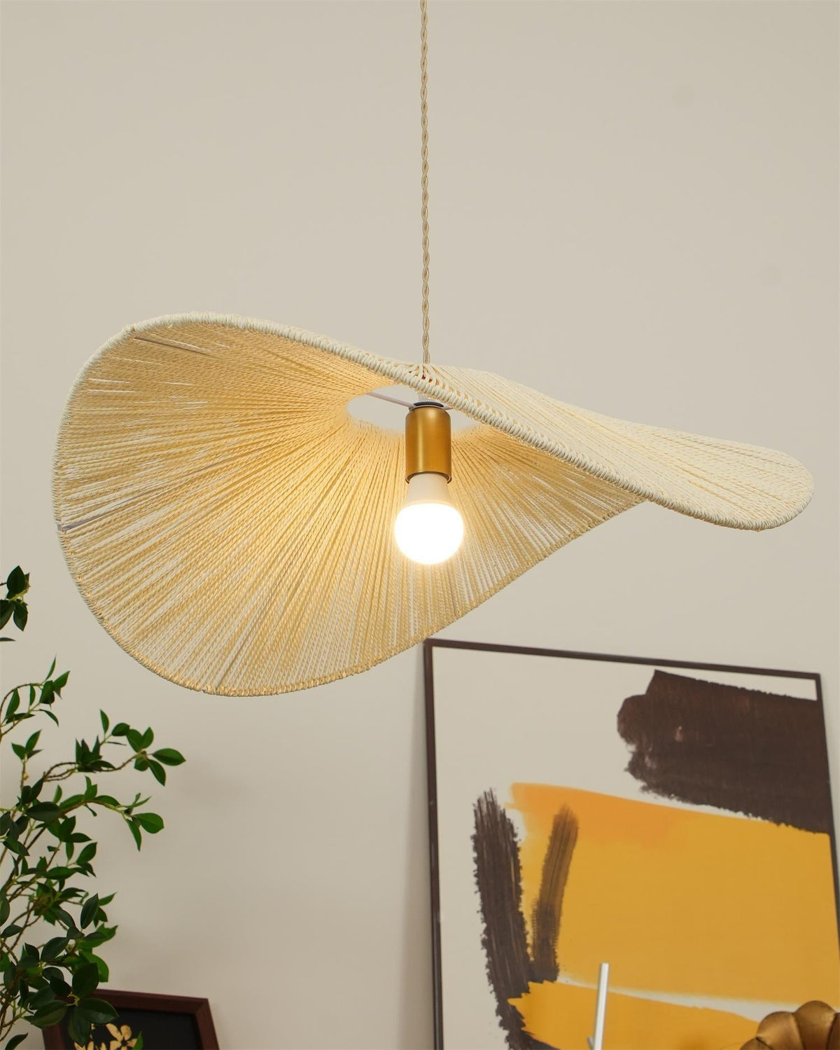 Straw Hat Pendant Light – detail 14