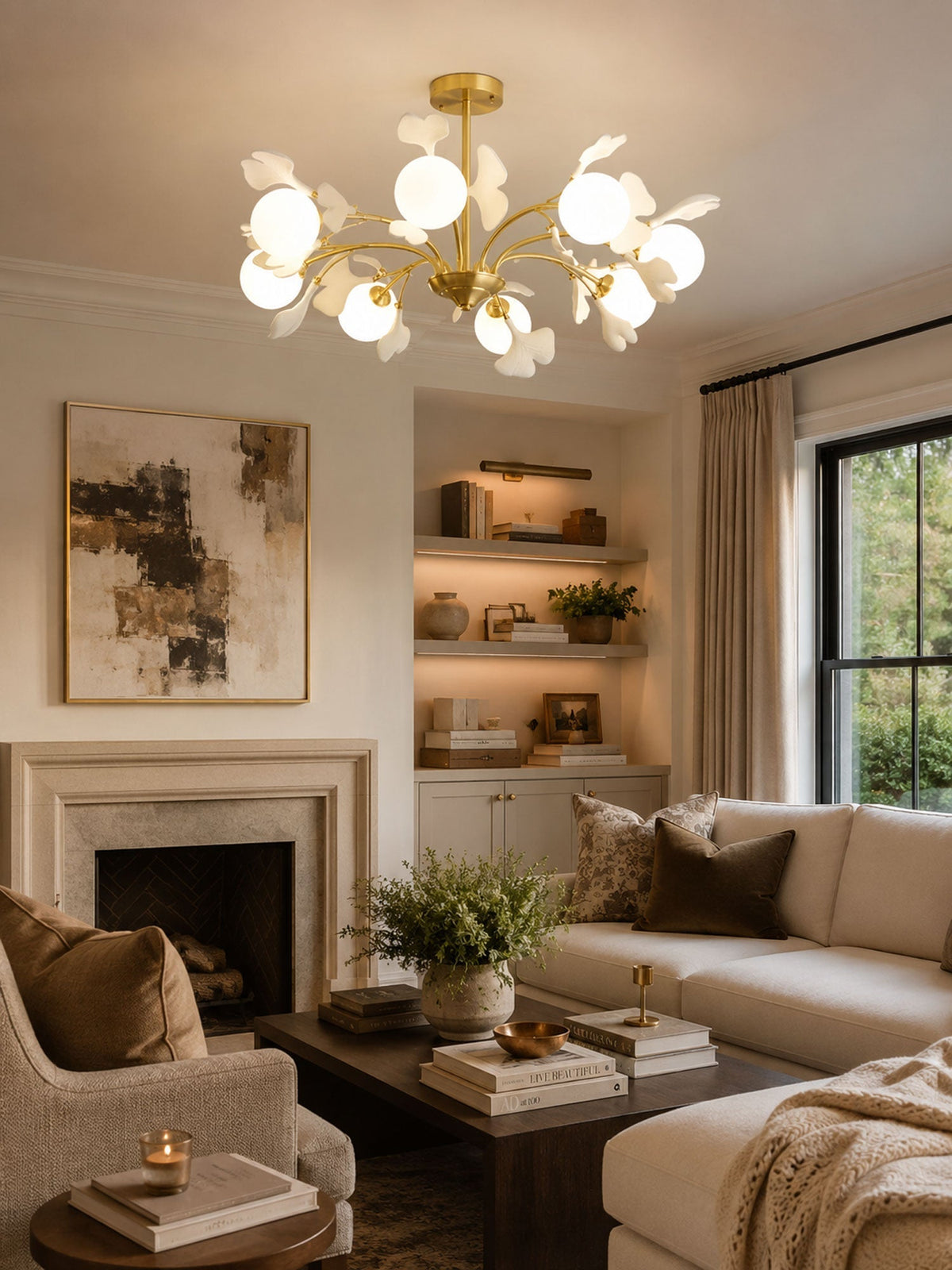Thalassa Gingko Chandelier – detail 6