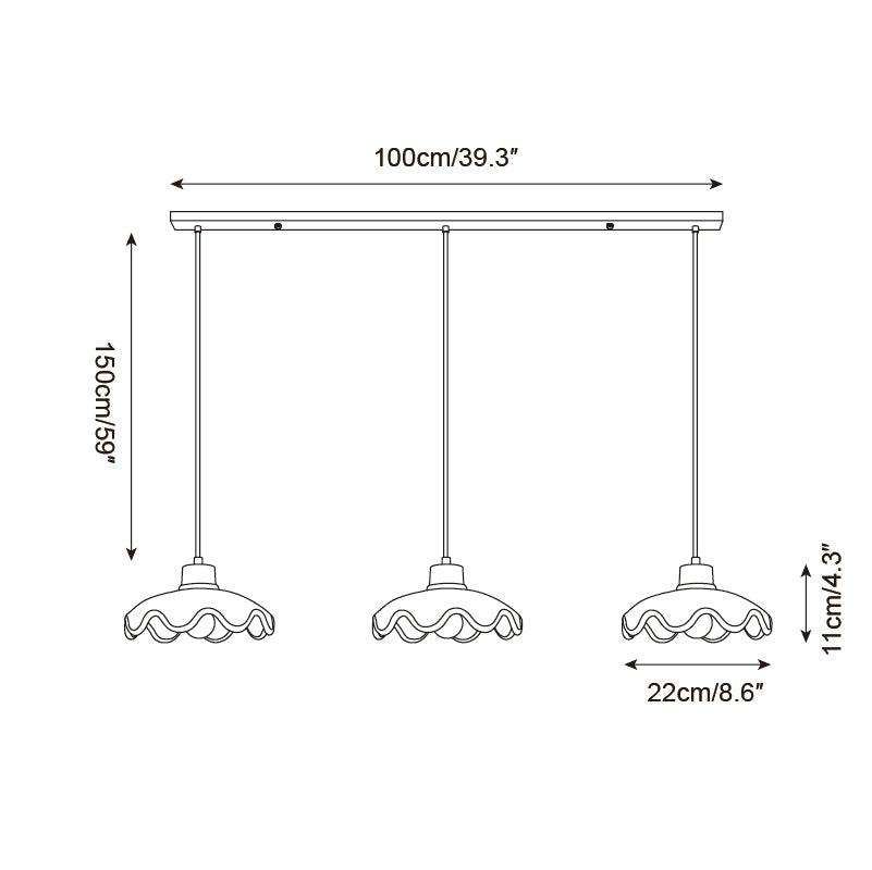 Halenoal Scalloped Pendant Light