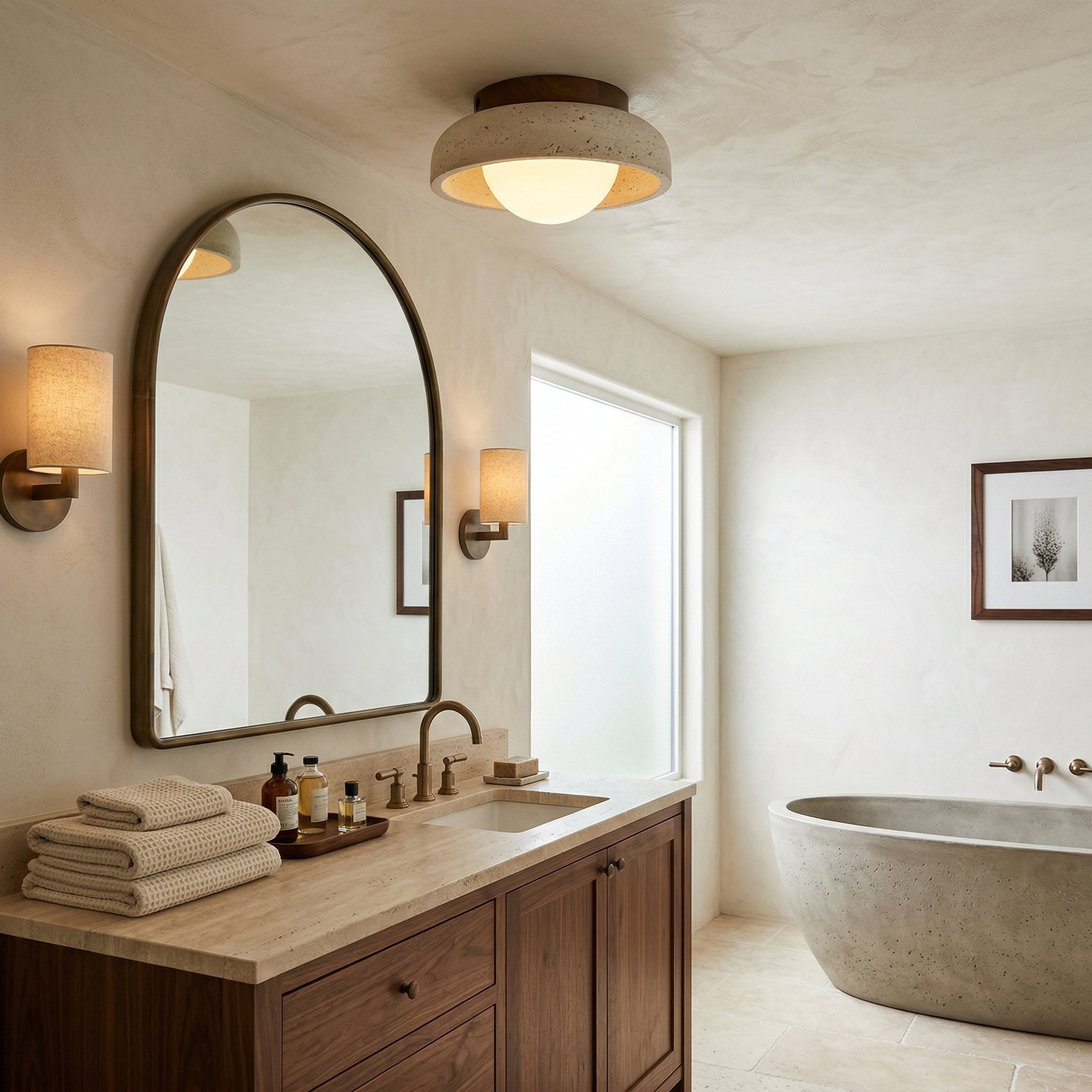 Kirocove Travertine Ceiling Light