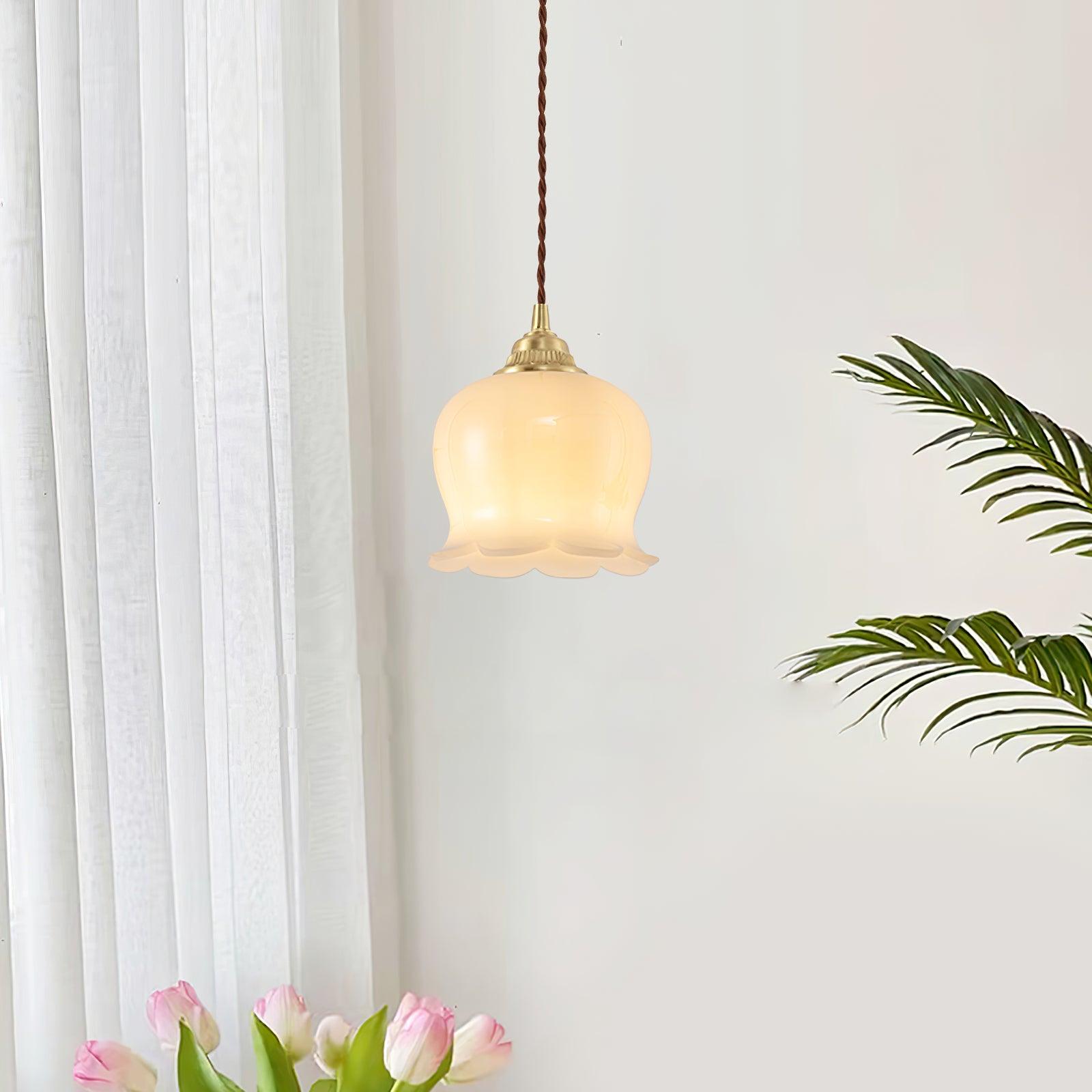 Emaley Flower Pendant Light