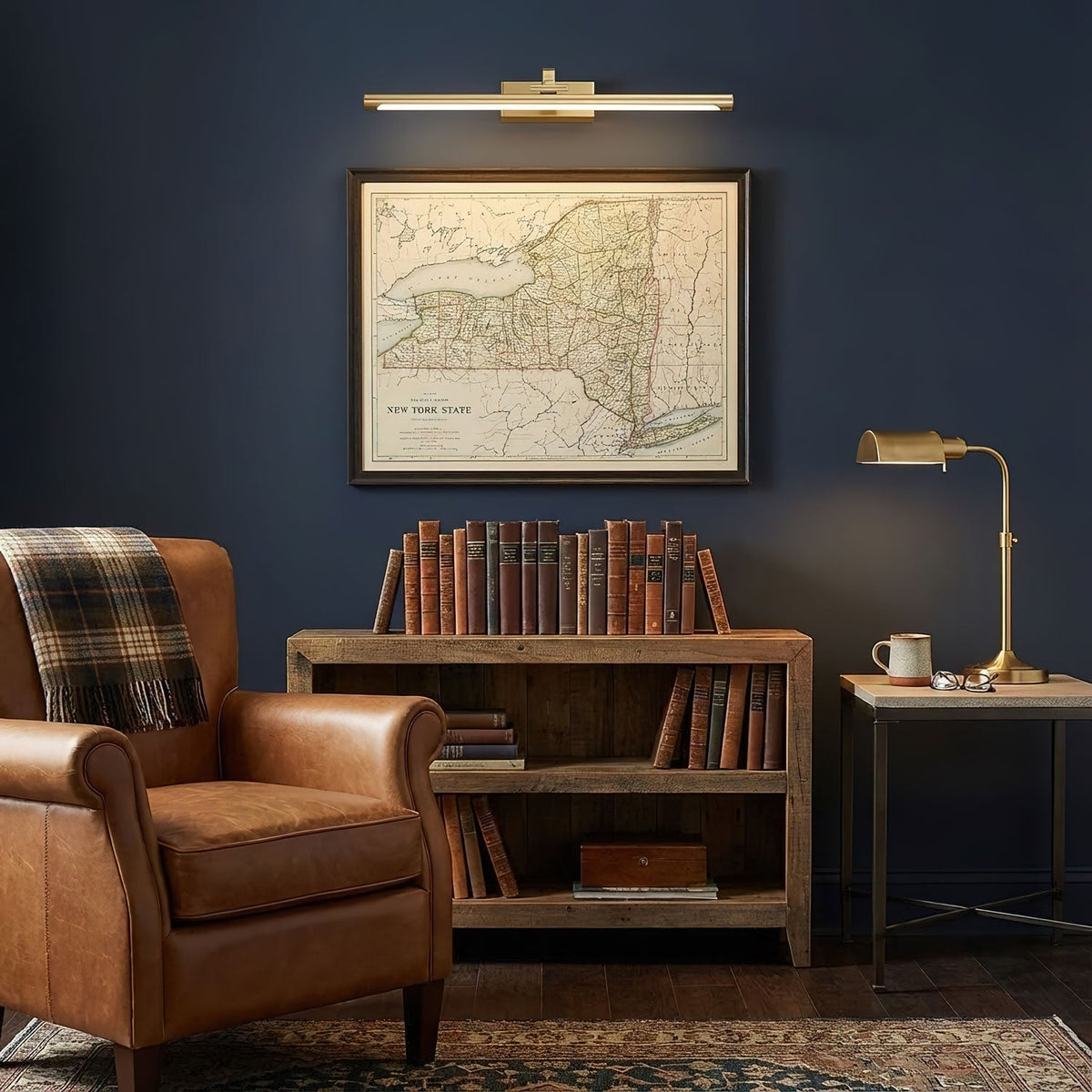 Walnut Color Linear LED Wall Light – detail 4