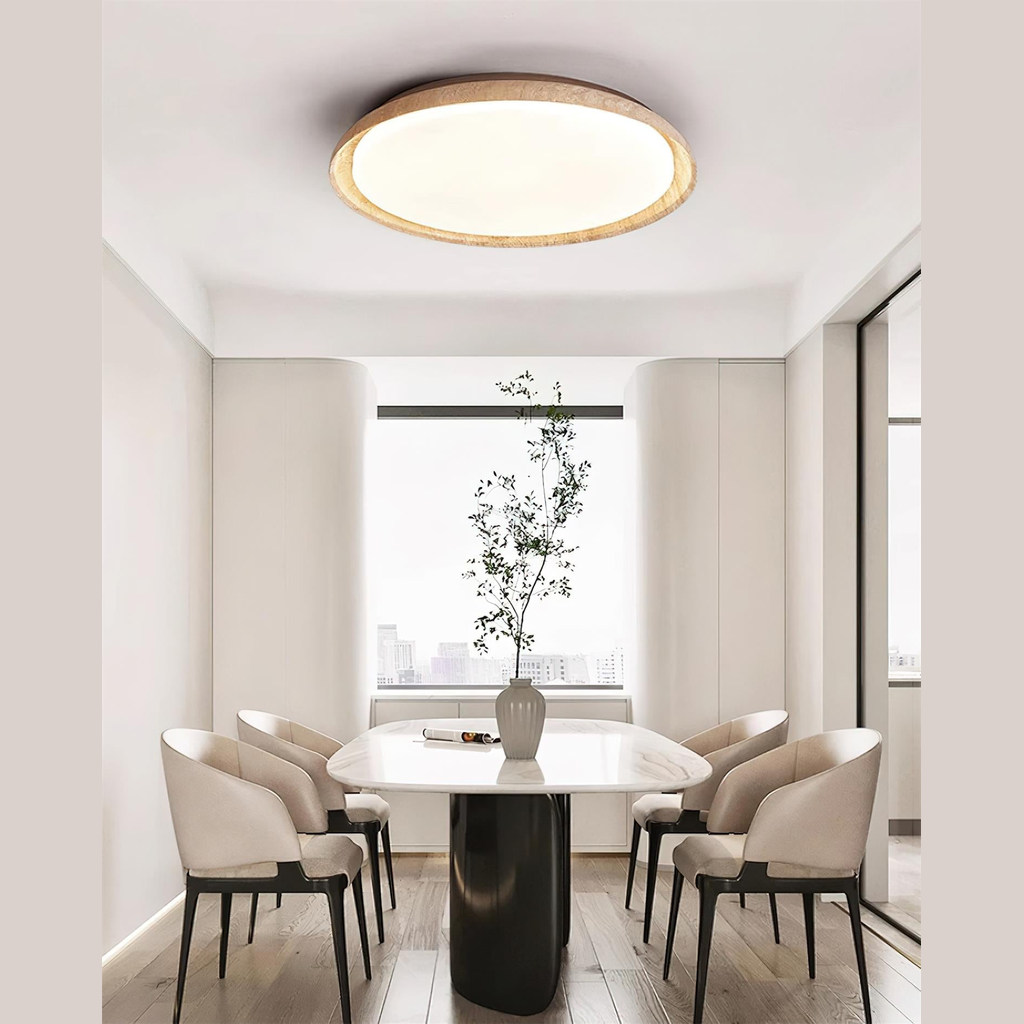 Bareno Round Travertine Ceiling Light