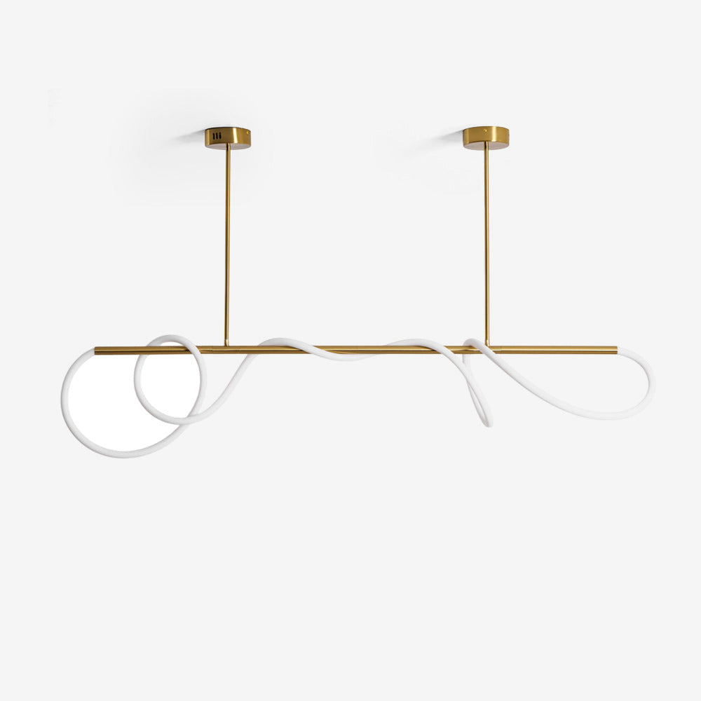 Serpentine Glow Gold Chandelier