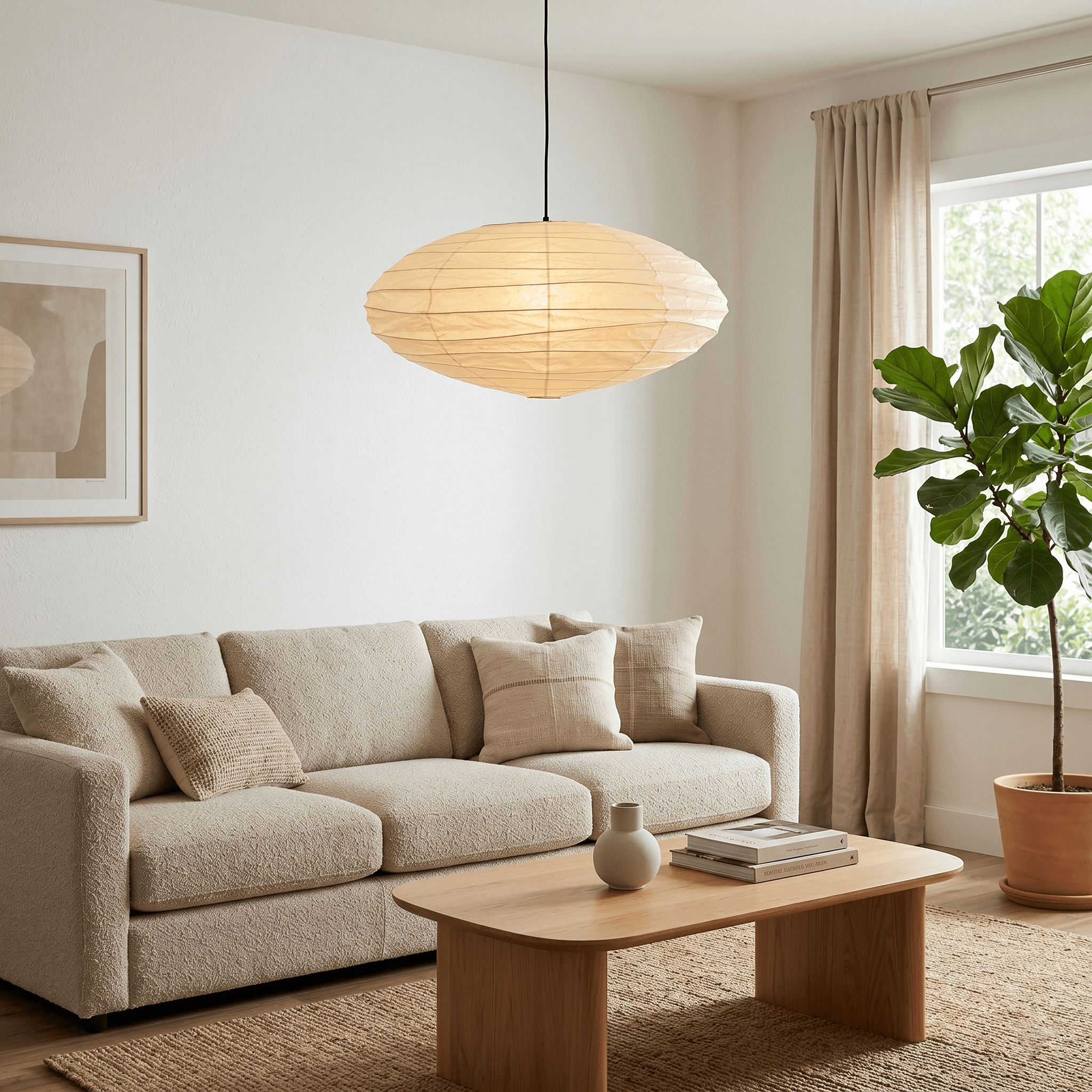 Renbay Rice Paper Pendant Light