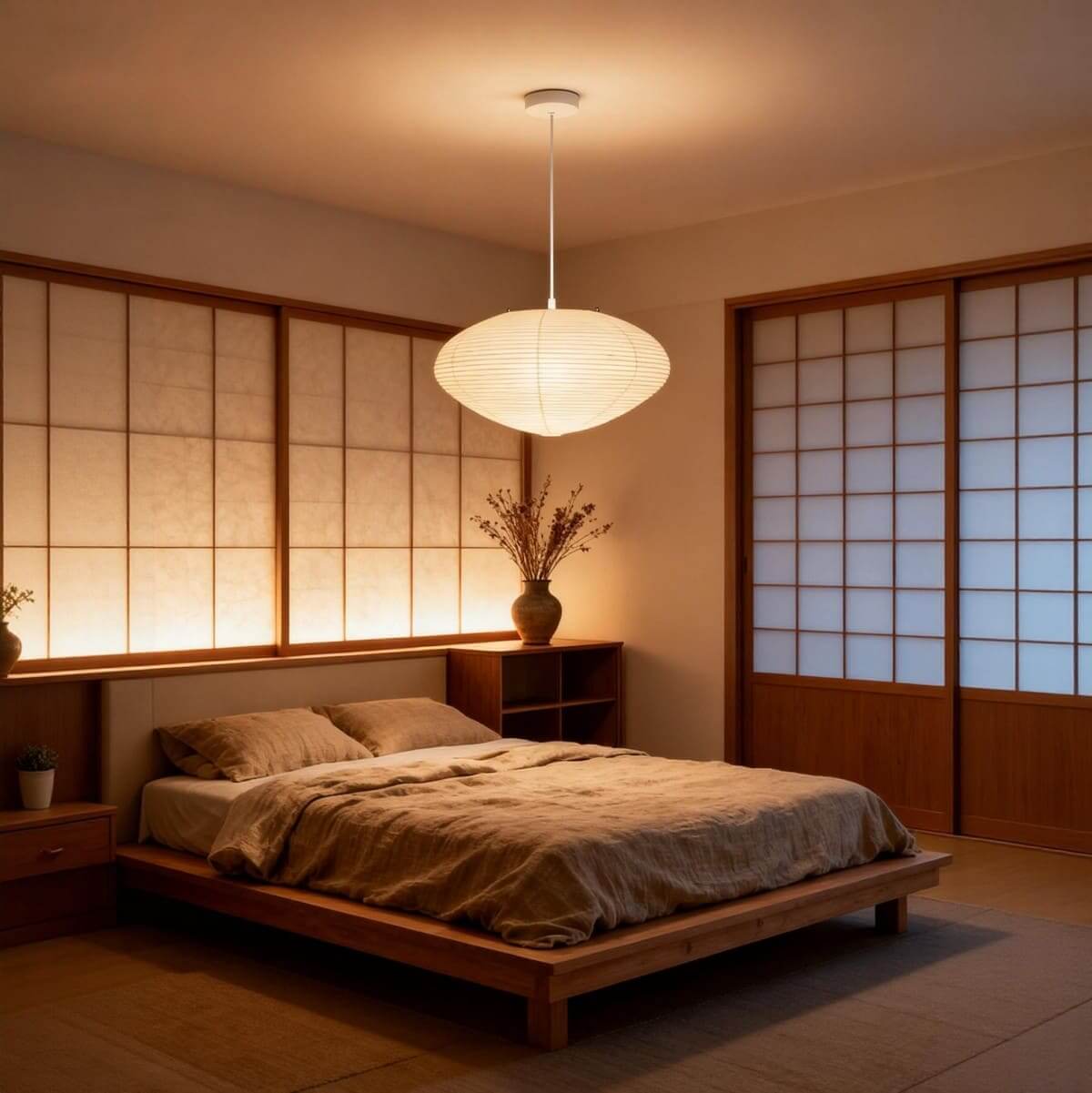 Evlynor Rice Paper Pendant Light